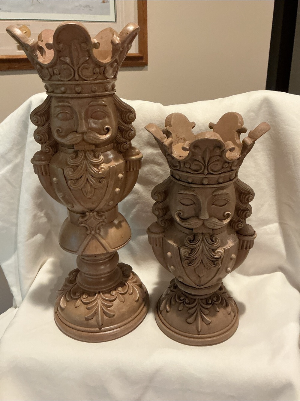 Viral Nutcracker Pillar Candle Holders - Set of 2